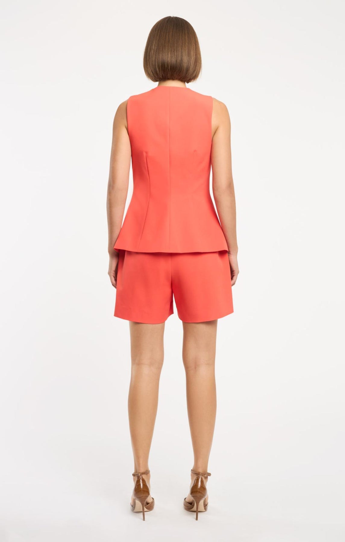 Cinq à Sept Kallen Short in Red Tangerine