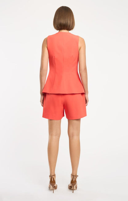 Cinq à Sept Kallen Short in Red Tangerine