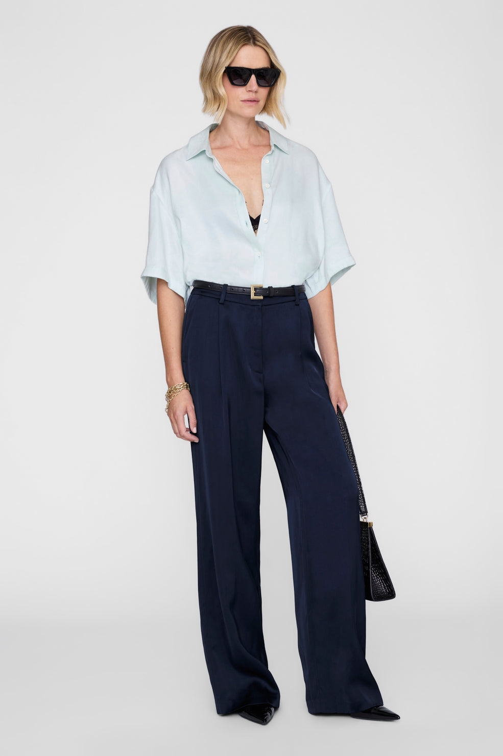 Anine Bing Coco Shirt in Spring Mint
