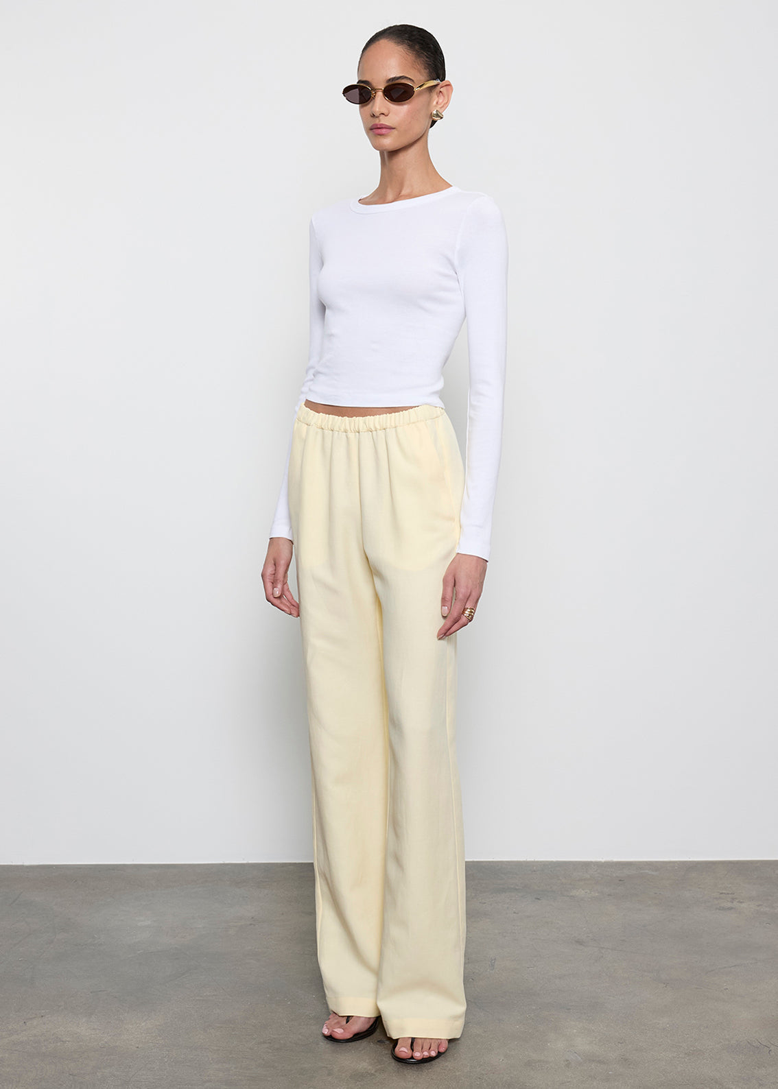 Enza Costa Twill Everywhere Pant in Flan