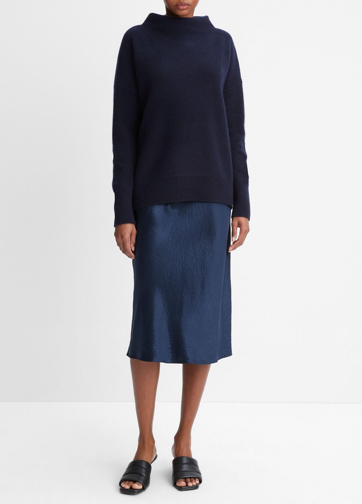 Vince Plush Cashmere Funnel-Neck Pullover Sweater (More Colors)