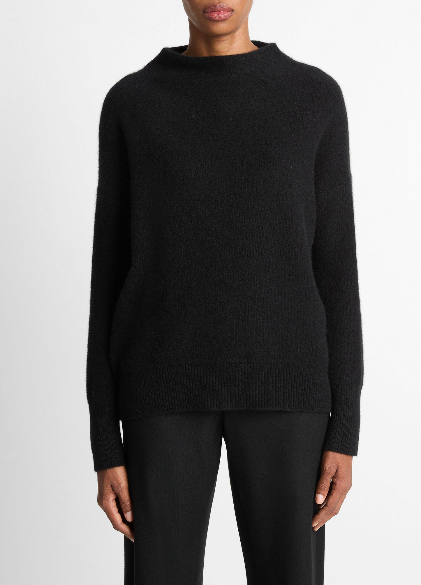Vince Plush Cashmere Funnel-Neck Pullover Sweater (More Colors)