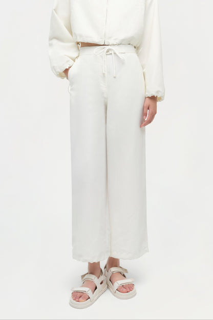 Simkhai Lennox Cotton Straight Leg Pant in Buttercream