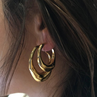 By Alona Panarea Large Earrings in Gold