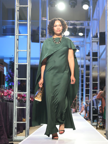 Simkhai Izel Cape Gown in Cypress