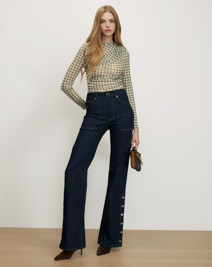 Veronica Beard Nuvina Top in Loden Multi