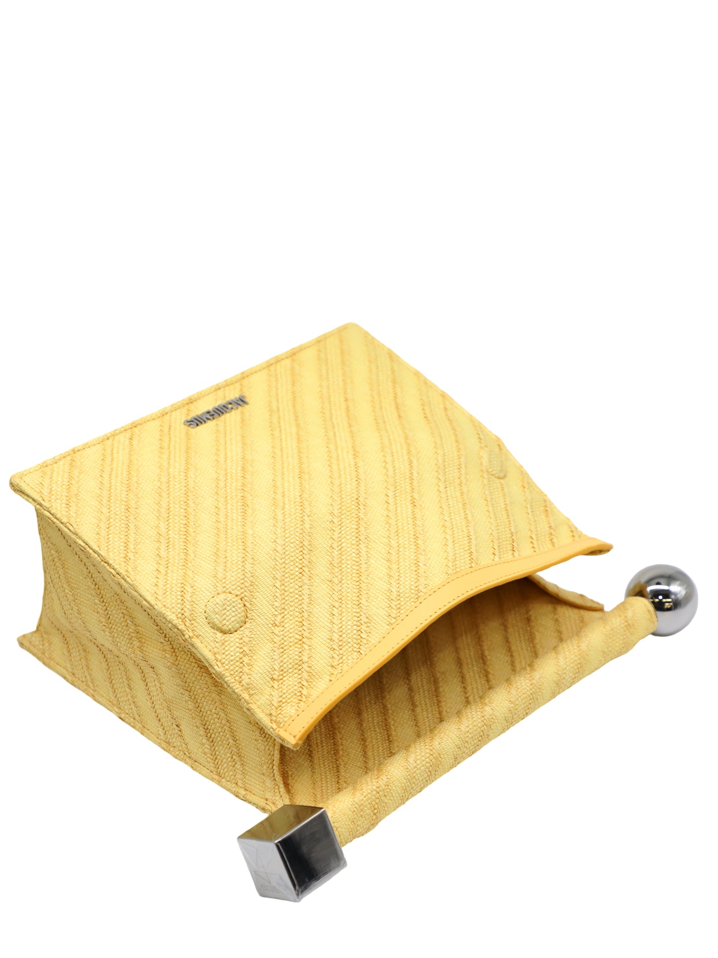 Jacquemus La Pochette Rond Carre in Light Yellow