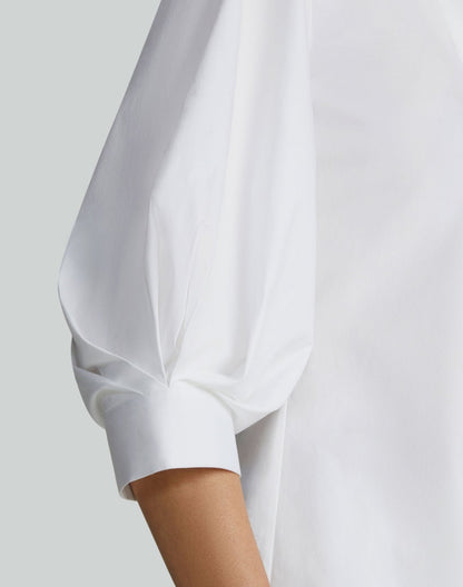 Lafayette 148 Balloon Sleeve Slim Blouse in White