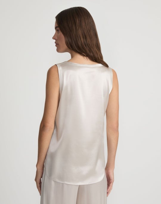 Lafayette 148 Reversible Perla Blouse in Pearl