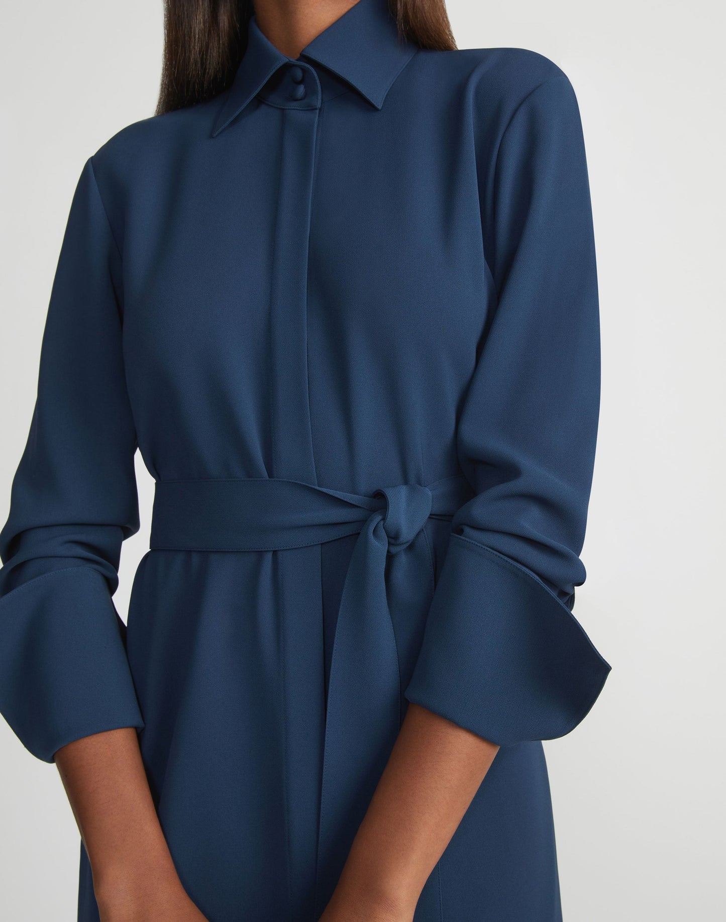 Lafayette 148 Responsible Finesse Crepe Buttoned Split Cuff Shirtdress Leigh's of Breton Village Lafayette 148 Responsible Finesse Crepe Buttoned Split Cuff Shirtdress Leigh's of Breton Village