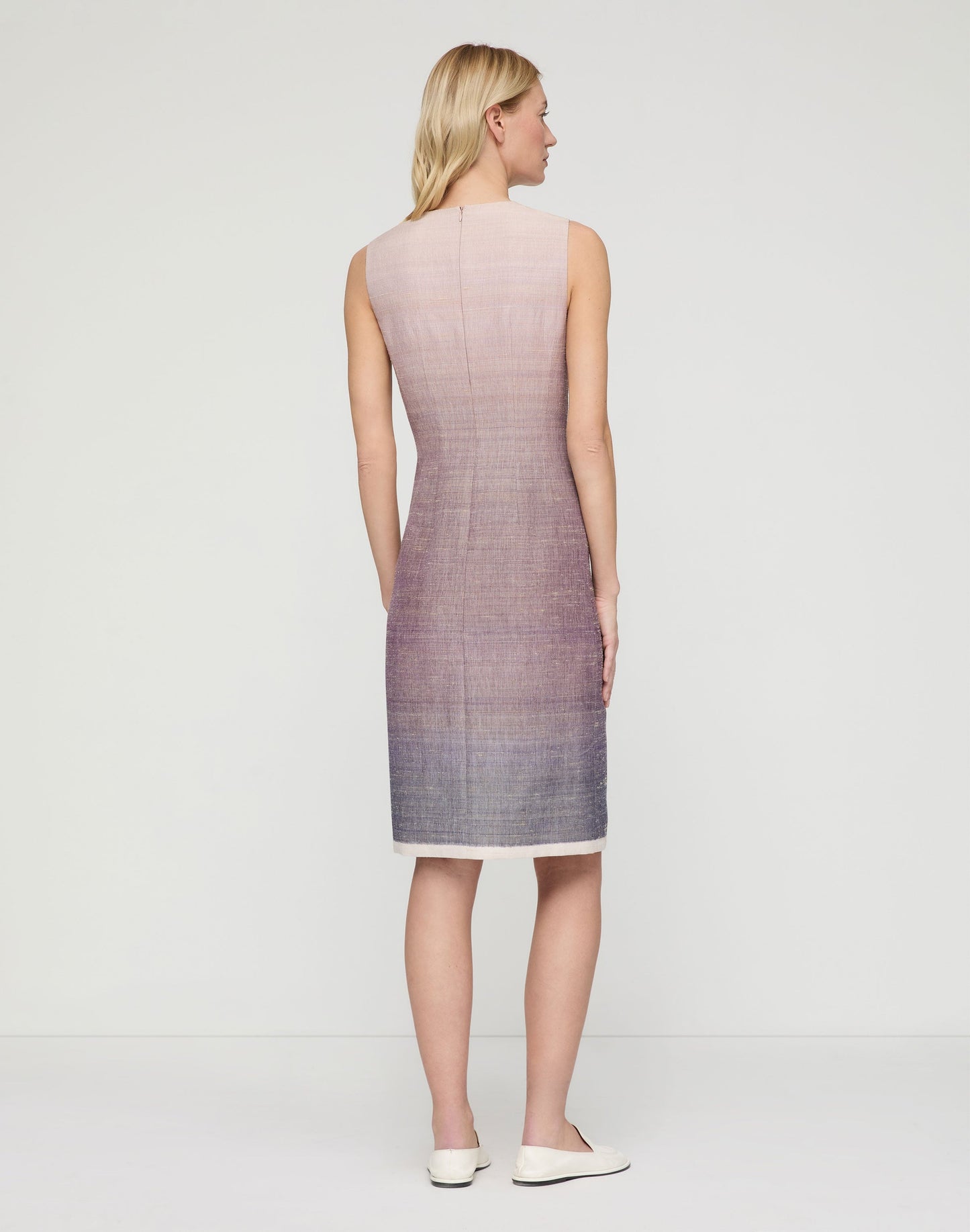 Lafayette 148 Midi Sheath Dress in Violet Ash Multi