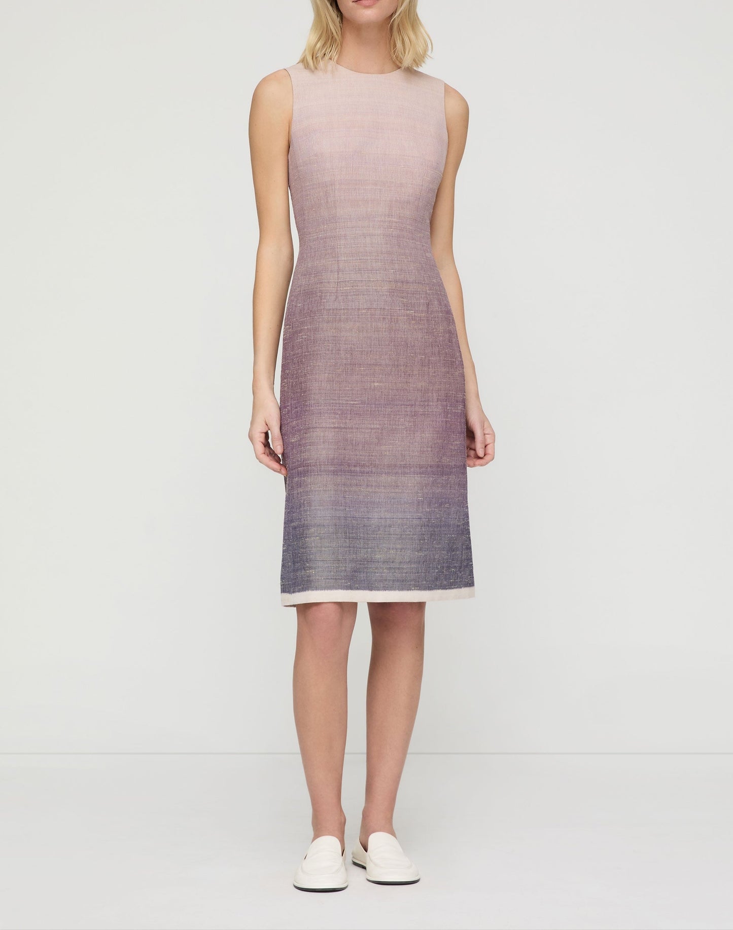 Lafayette 148 Midi Sheath Dress in Violet Ash Multi