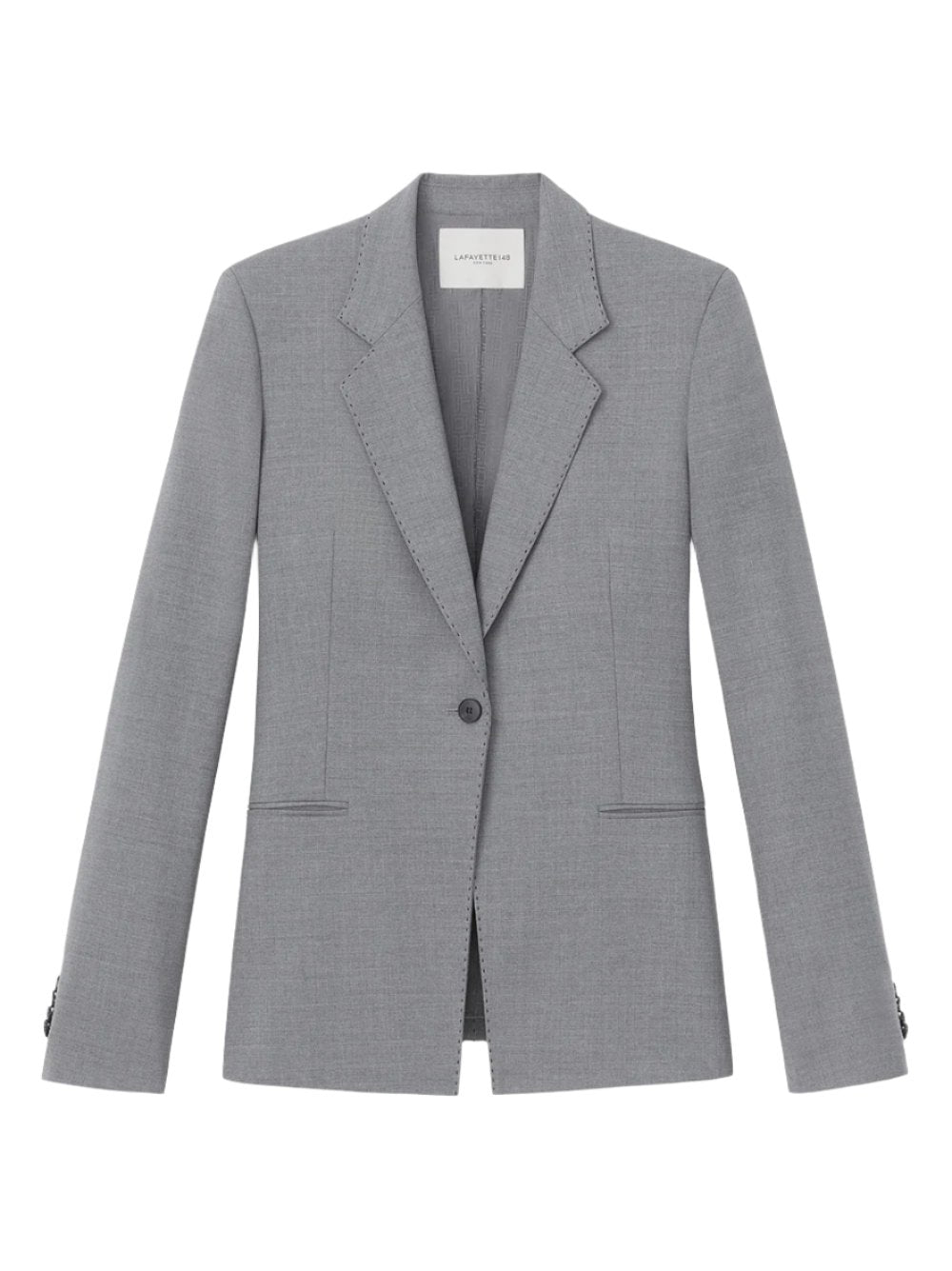 Lafayette 148 Melange Blazer in Nickle Melange