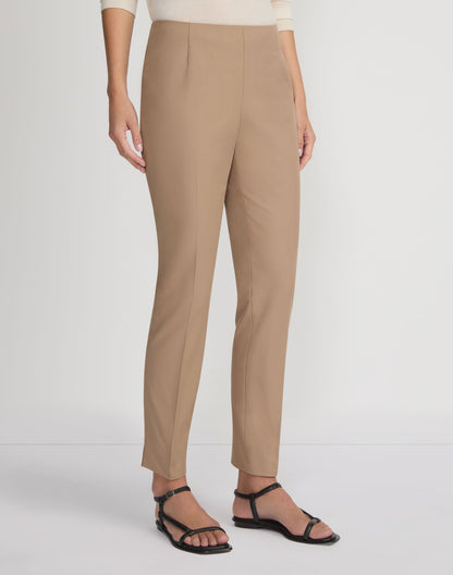 Lafayette 148 Techno Stretch Twill Stanton Pant in Cammello