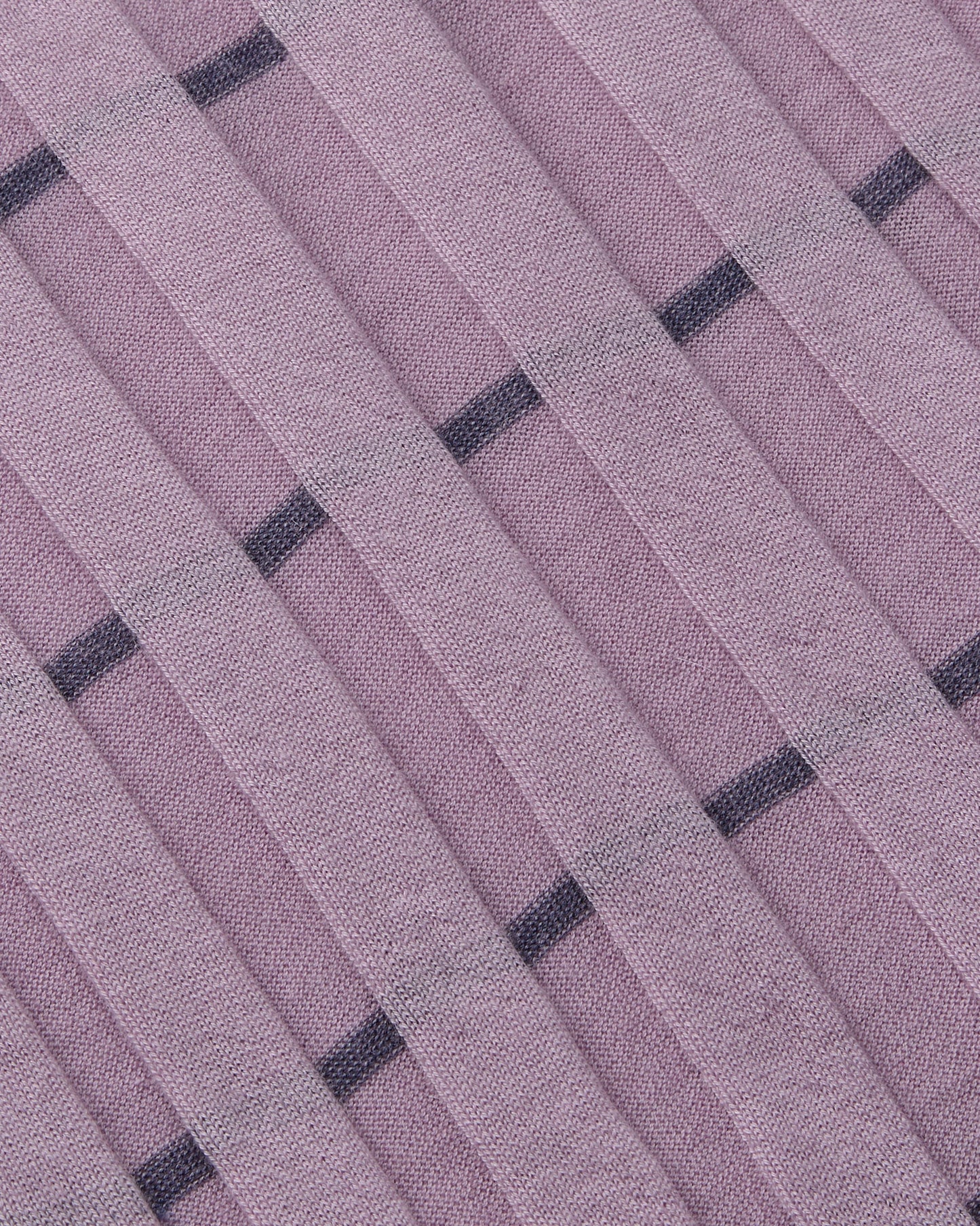 Lafayette 148 Striped Fine Gauge Cashmere Ribbed Shell in Lavender Tint Multi