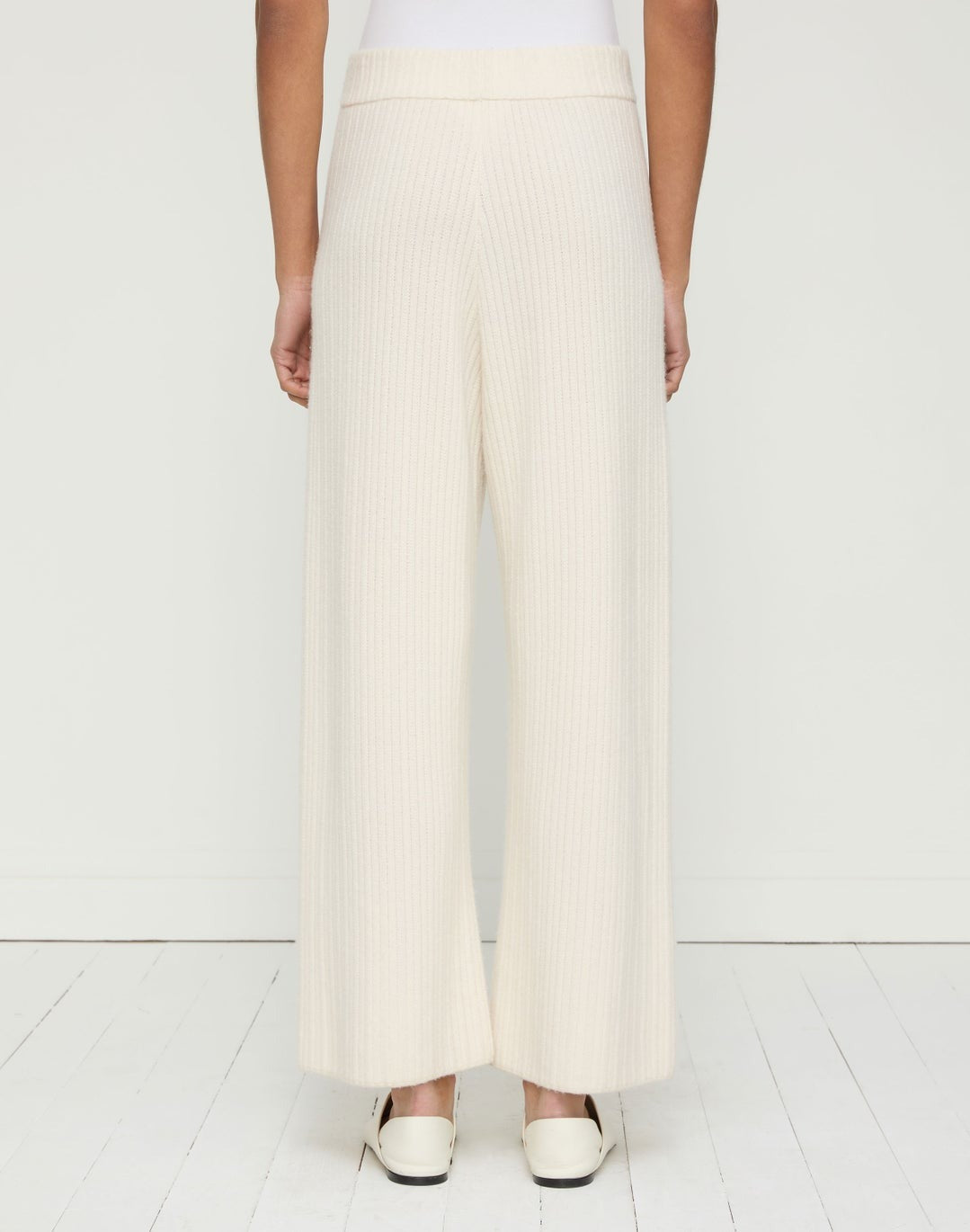 Lafayette 148 Cashmere & Finespun Voile Ankle Pant in Ivory
