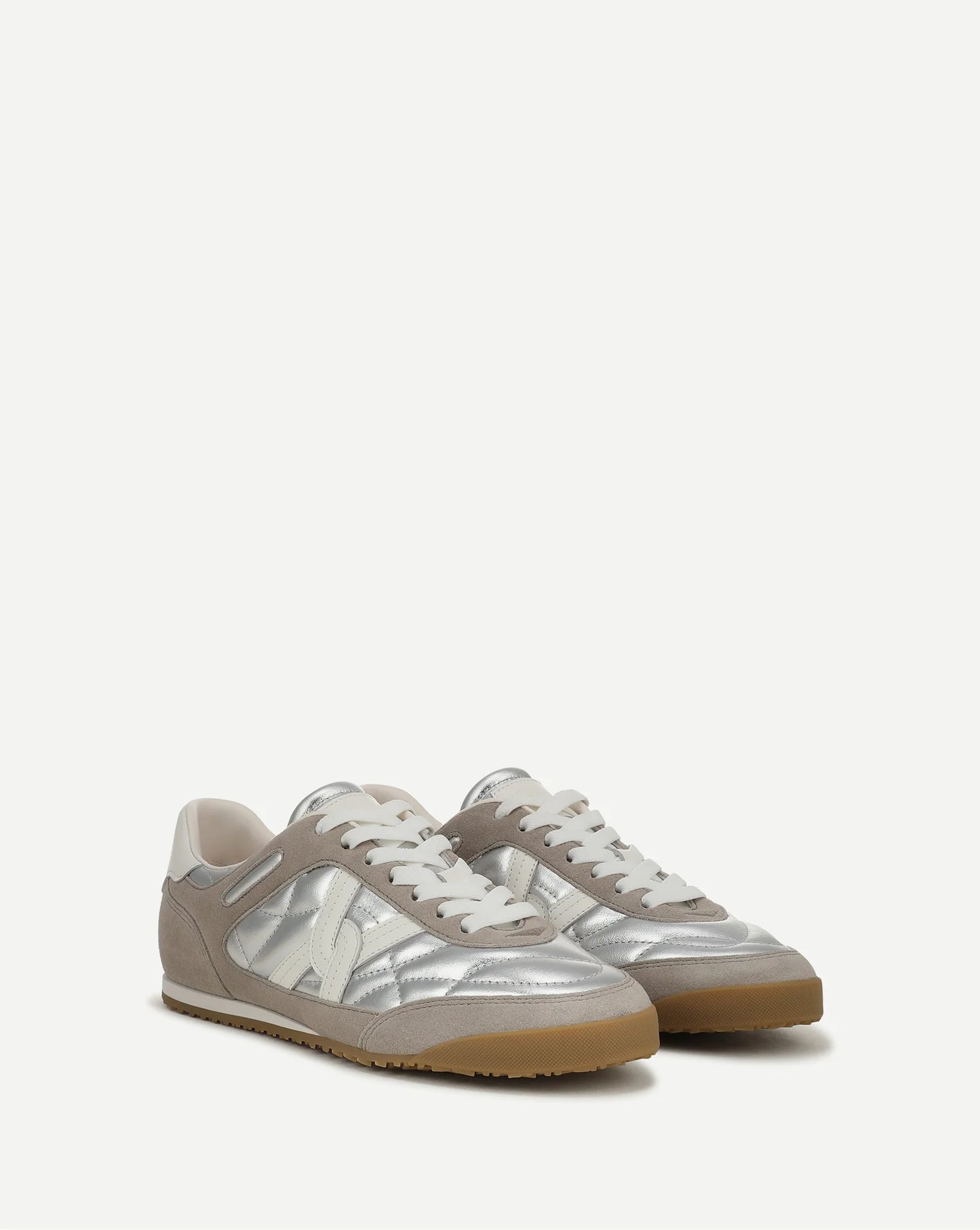 Veronica Beard Natalia Suede Sneaker in Silver/Grey
