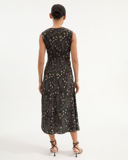 Veronica Beard Viviana Dress in Black Multi