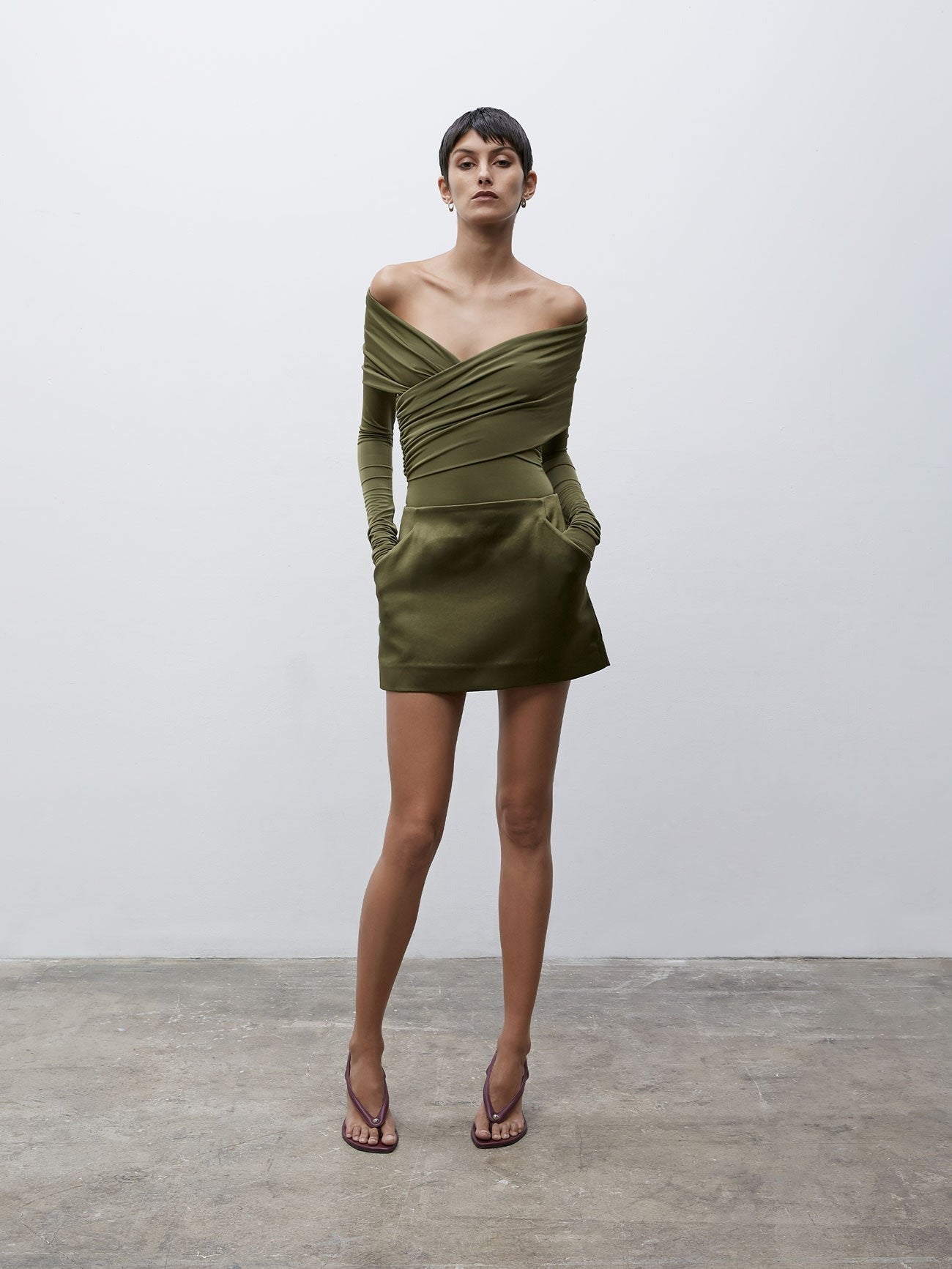 Paris Georgia Otto Bodysuit in Olive