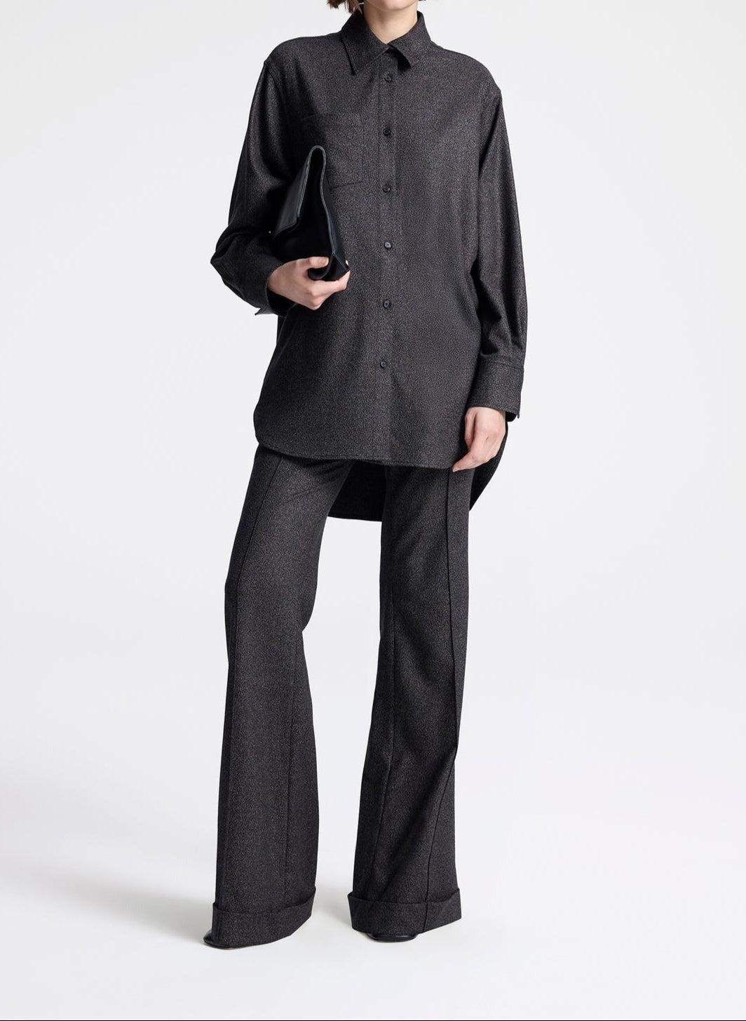 A.L.C. Spence Wool Marled Top in Ganache
