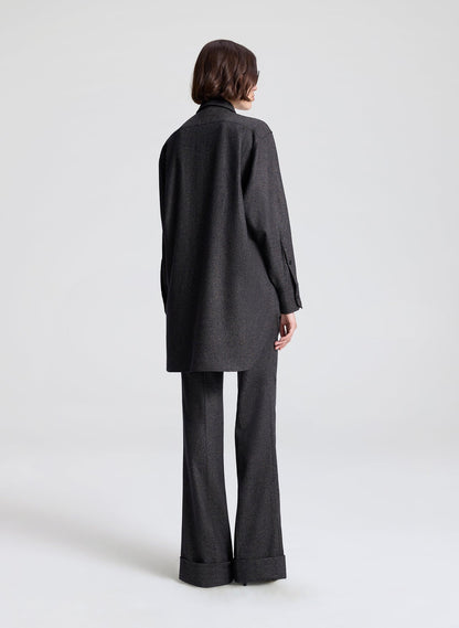 A.L.C. Spence Wool Marled Top in Ganache