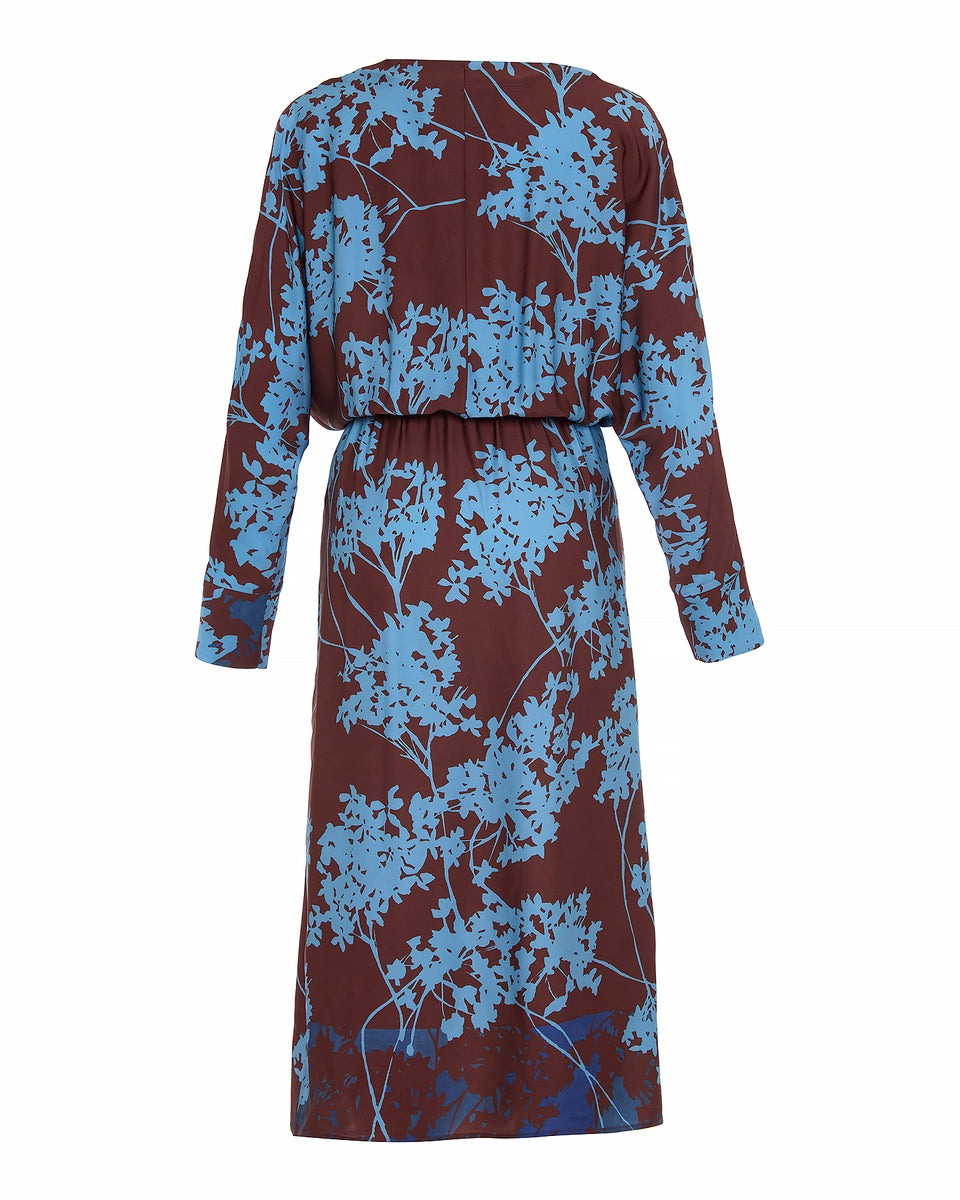 THEO Hydra Printed Maxi Dress in Koffee/Blue
