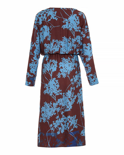 THEO Hydra Printed Maxi Dress in Koffee/Blue
