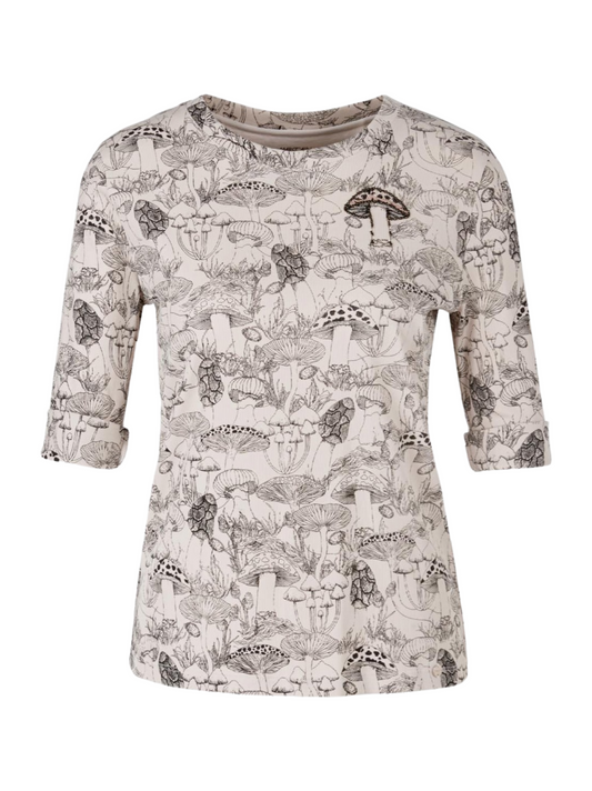 Marc Cain T-Shirt With All-Over Print in Soft Blossom