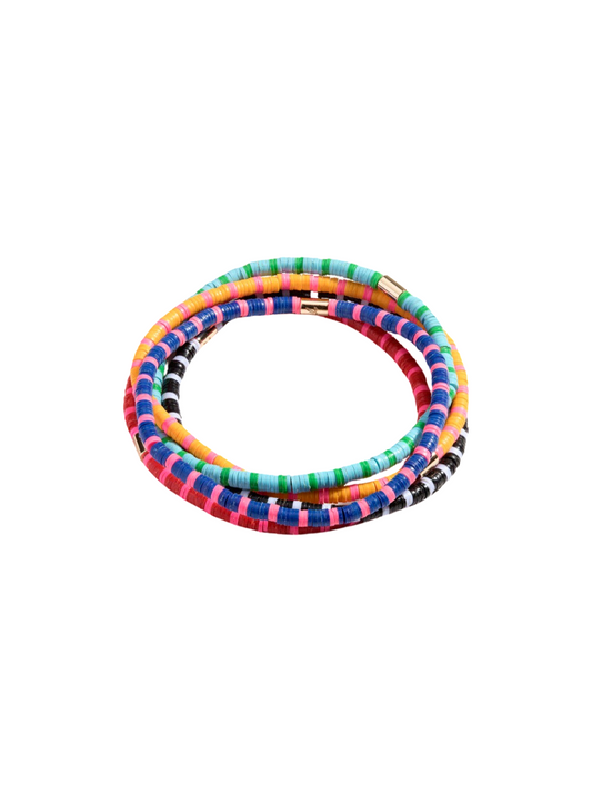 Elsie Frieda Heishi Bead Bracelet Stack (More Colors)