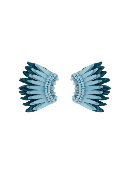 Mignonne Gavigan Micro Raffia Madeline Earrings in Denim