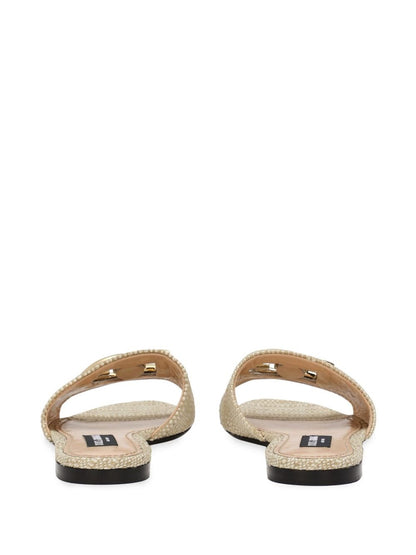 Dolce & Gabbana Raffia Slide Sandal