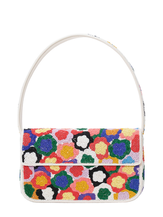 Staud Tommy Beaded Bag in Spring Bouquet