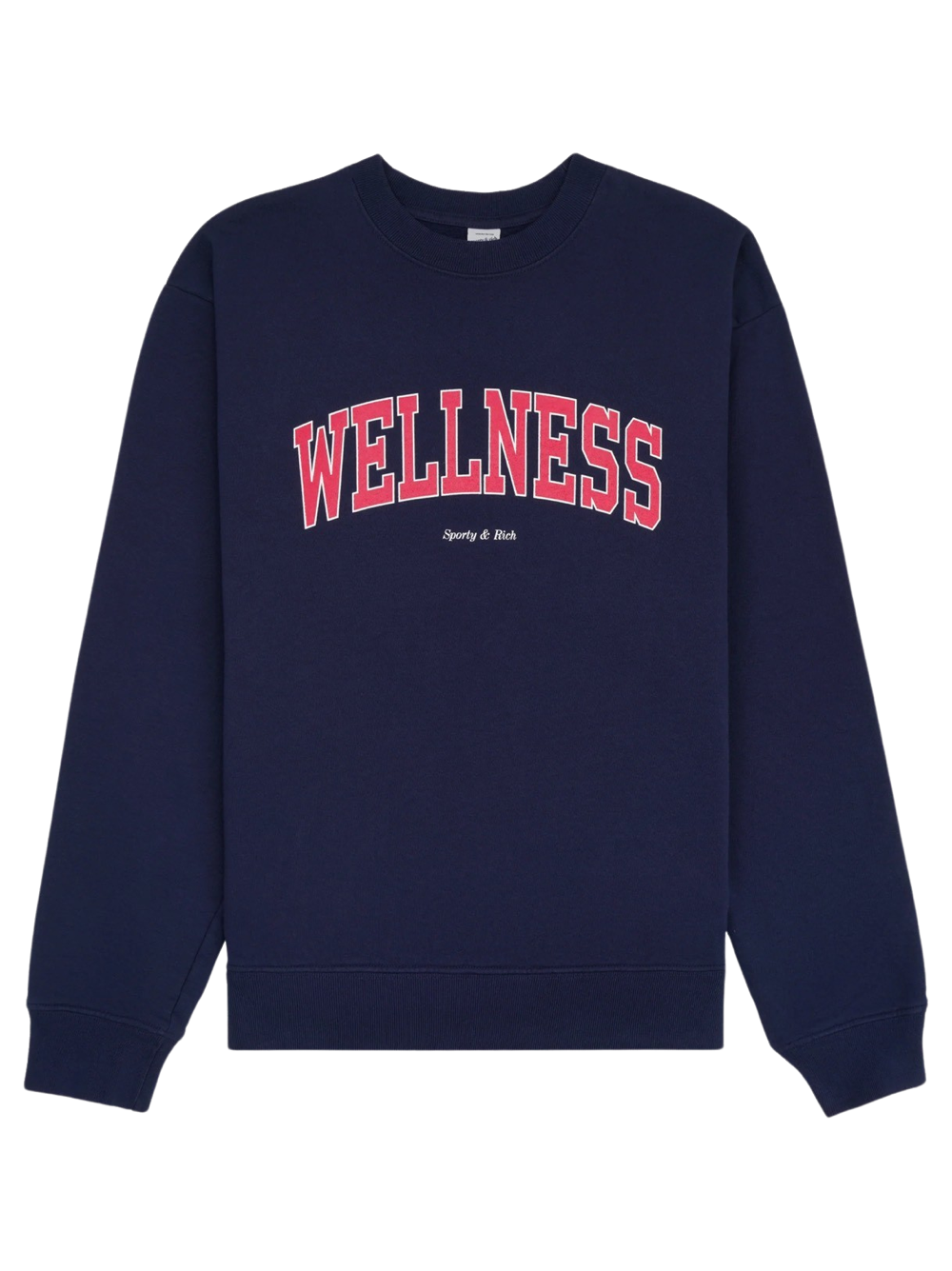 Sporty & Rich Wellness Ivy Crewneck Sweatshirt in Navy/Sports Red