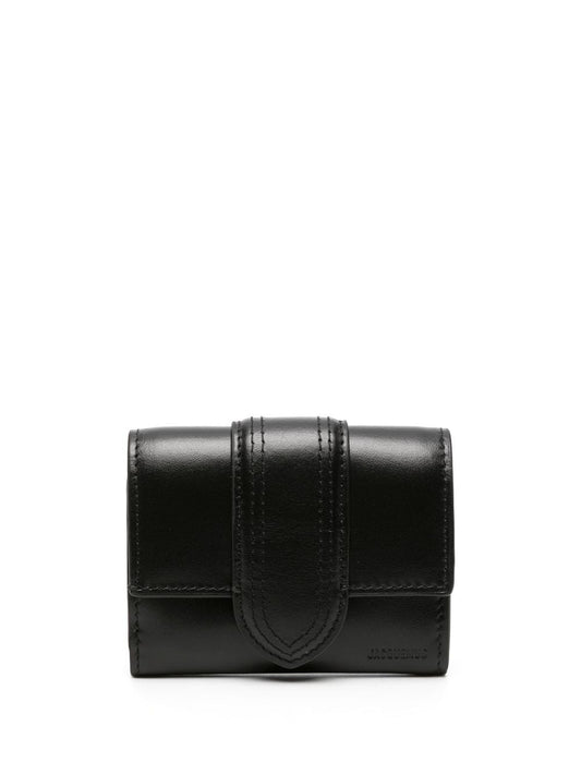 Jacquemus Le Compact Bambino Card Holder Wallet in Black