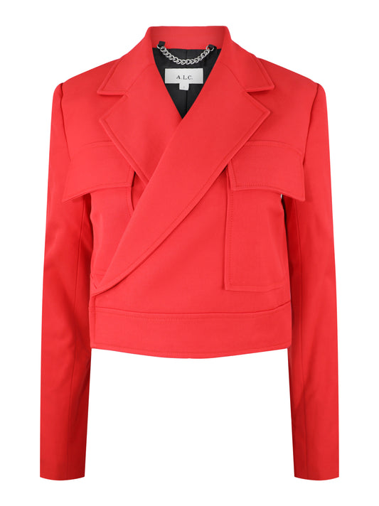 A.L.C. Reeve Cropped Ruby Jacket
