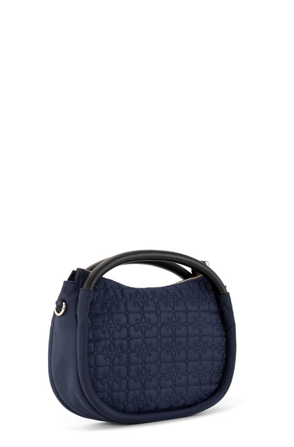 Ganni Knot Quilted Mini Bag in Sky Captain