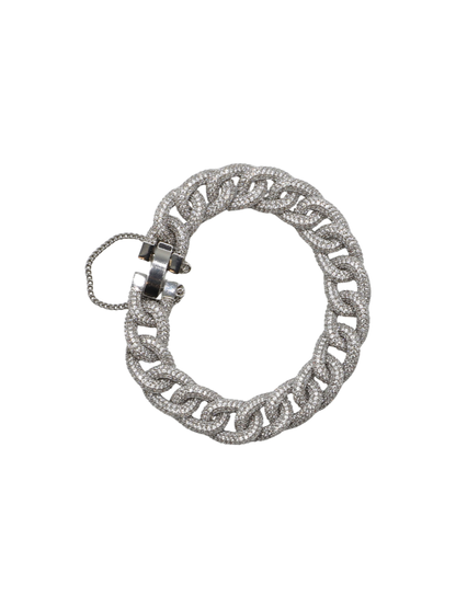 Theia Jewelry Madison Link Bracelet in White Gold