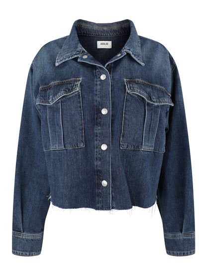 AGOLDE Nyx Raw Hem Boxy Denim Shirt Jacket