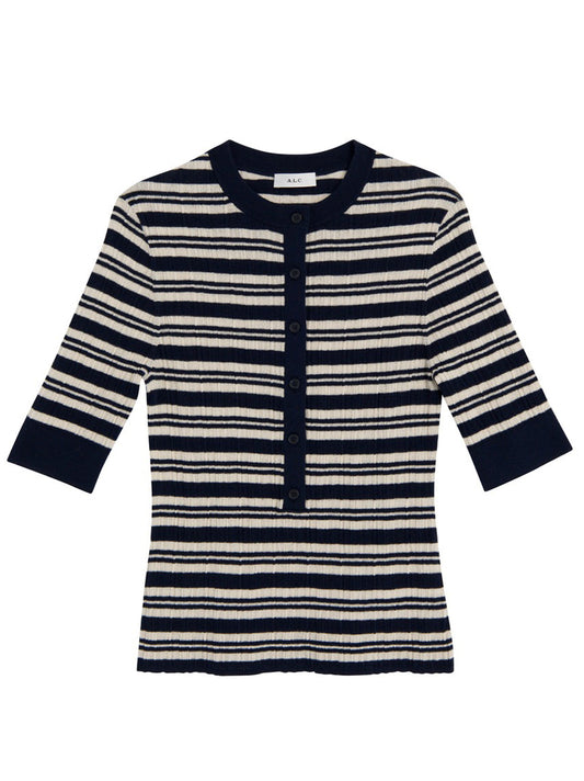 A.L.C. Fisher Top in Navy/White