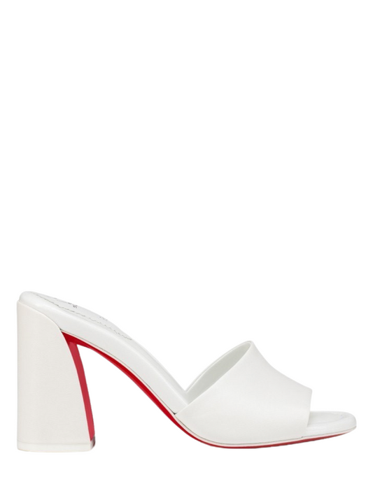 Christian Louboutin Jane Mule 85 Nappa in Bianco | In-Store Only