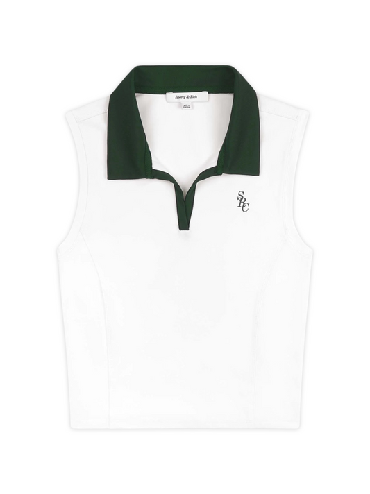 Sporty & Rich SRC Sports Polo Vest in White