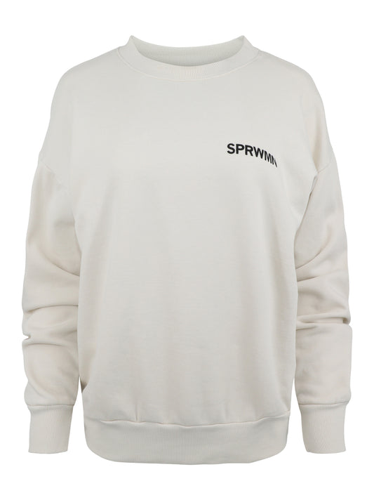 SPRWM Tiny Logo Sweatshirt in Vintage White