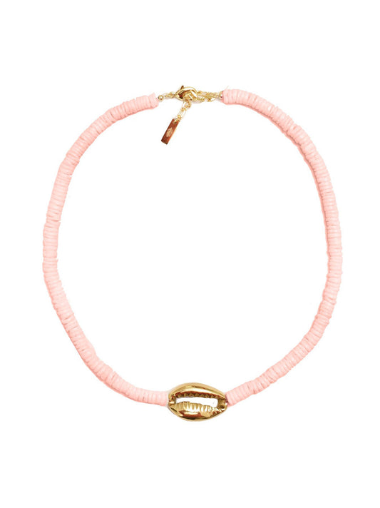 Adriana Pappas Heishi Gold Shell Necklace