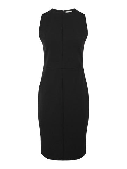Vince Seamed Front Black Sheath Dress
