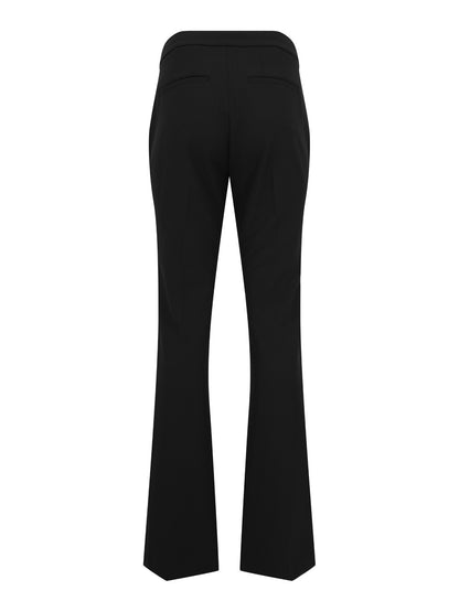 Vince Mid-Rise Pintuck Crop Flare Pant in Black