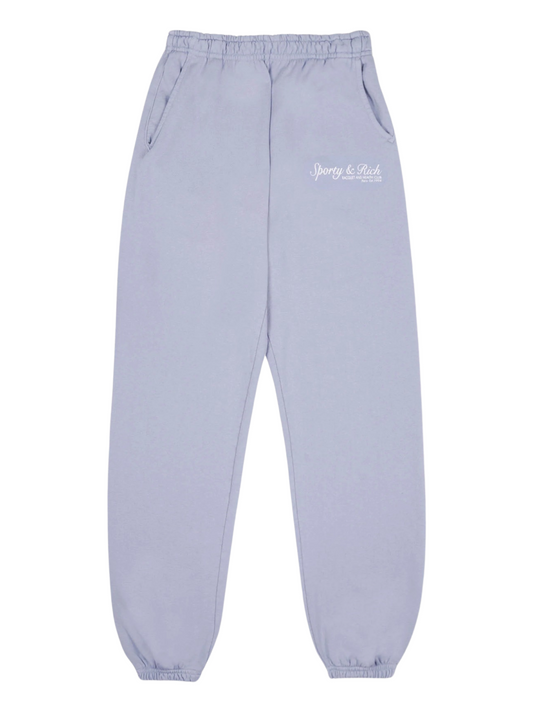 Sporty & Rich French Sweatpant in Washed Periwinkle