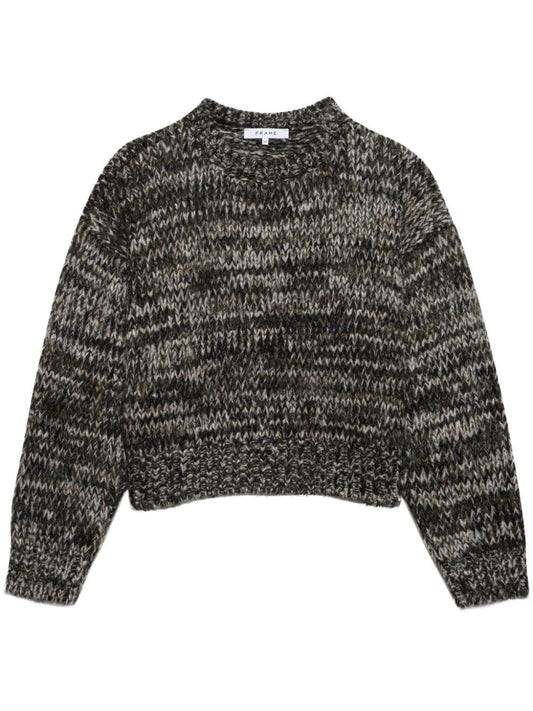 Frame Marl Crewneck Sweater in Surplus