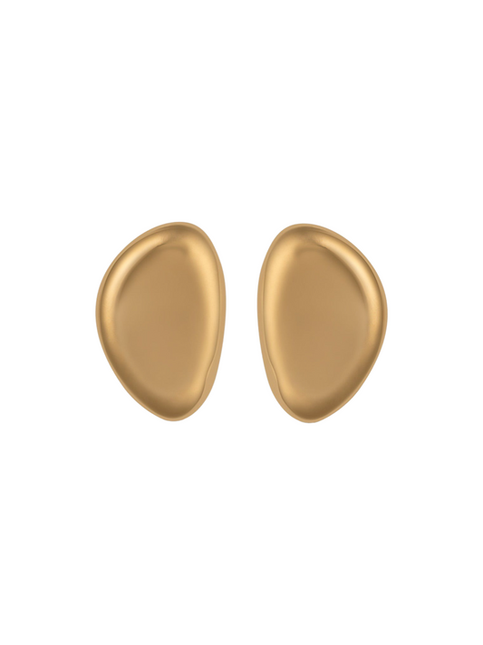Christina Caruso Small Oval Earrings in Gold