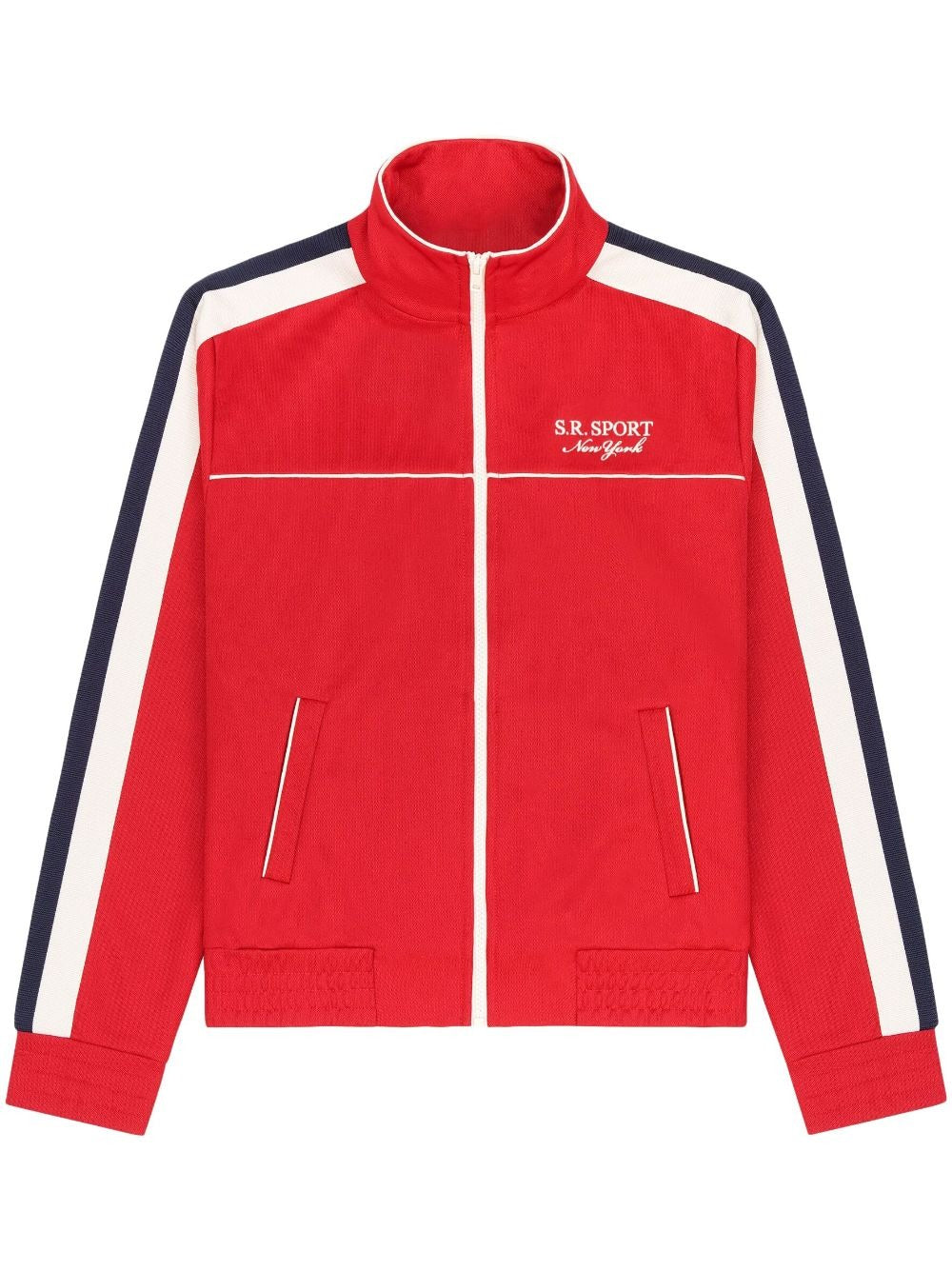 Sporty & Rich SR Sport Track Jacket in Ruby/White