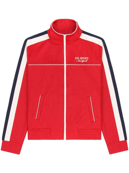 Sporty & Rich SR Sport Track Jacket in Ruby/White